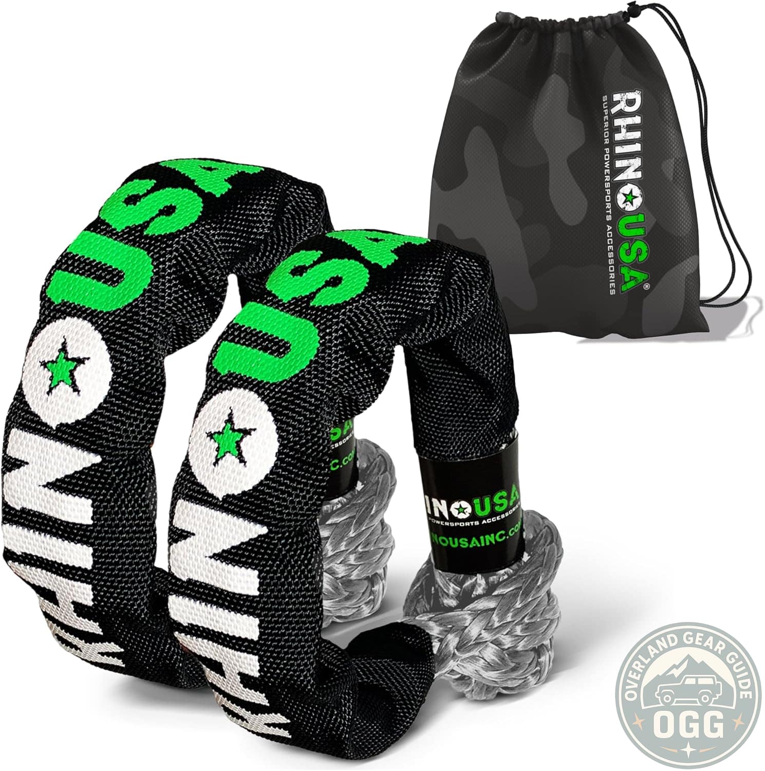 Rhino USA Synthetic Soft Shackle Rope (2-Pack) – 3/8 Inch x 22 Inch (31,400lb Min Break Strength) Overland Gear Guide