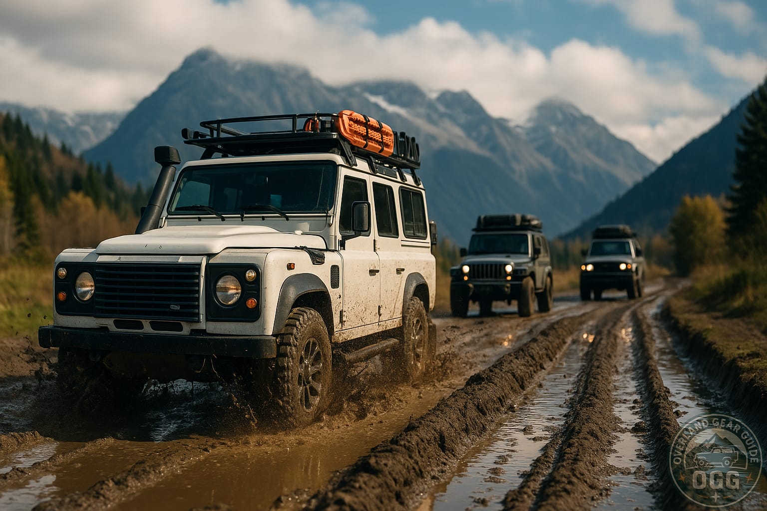 Overlanding 101 hero image – modern overland rig on a remote track with camp set up at sunset.
