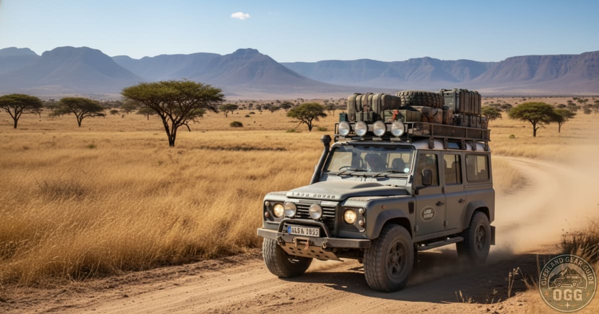 Overland rigs heading into remote wilderness at golden hour — What is Overlanding?