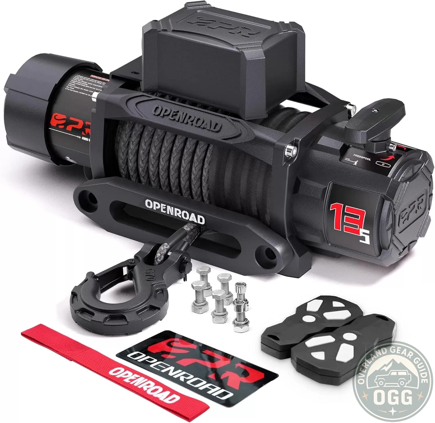the OPENROAD 13,500 lbs electric winch.