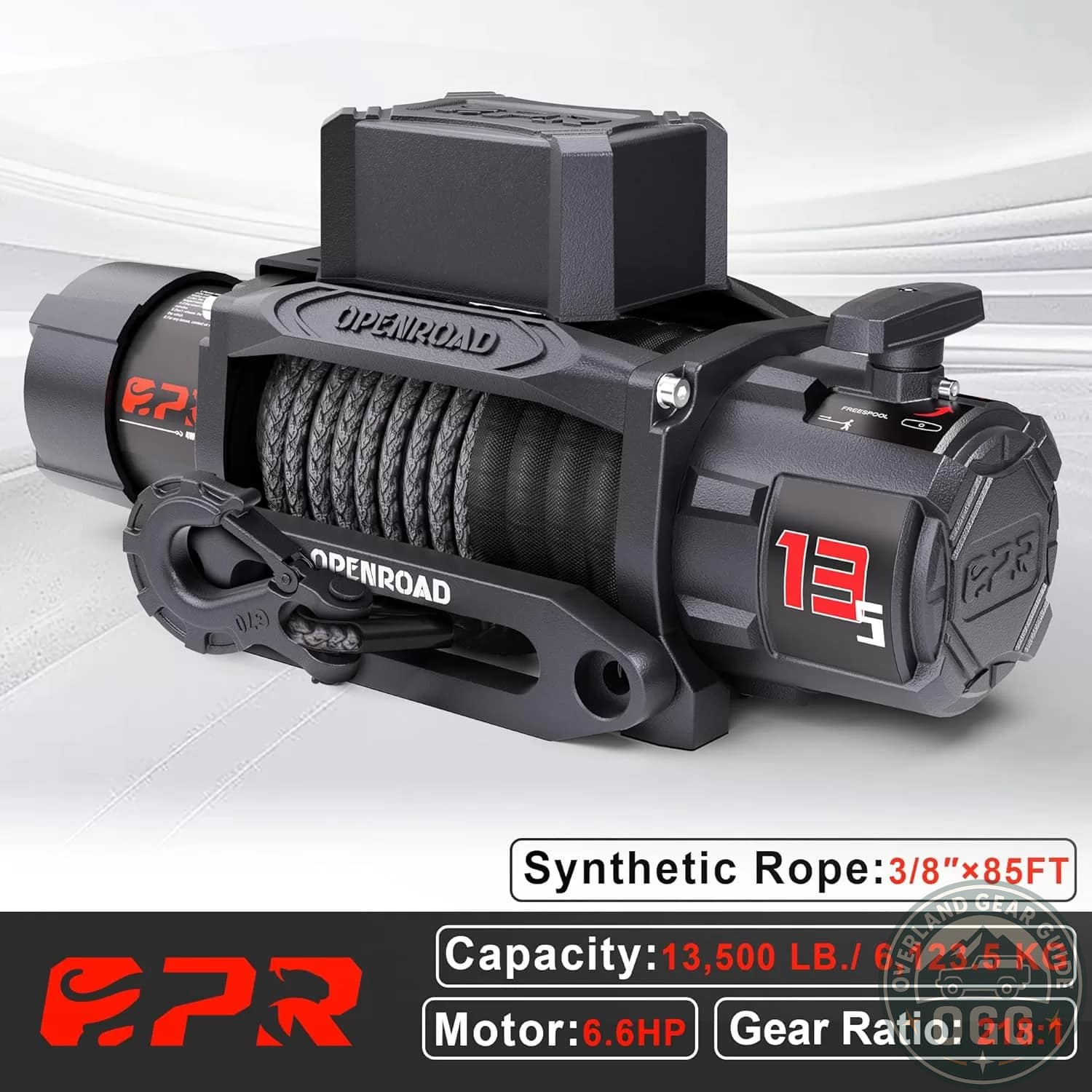 OPENROAD 13,500 lbs Electric Winch with Synthetic Rope & Wireless Remotes - Image 4