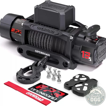 OPENROAD 13,500 lb electric winch with synthetic rope